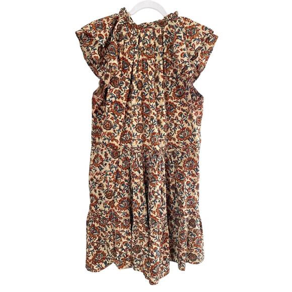 Anna Cate Aimee Mini Dress Block Print Ruffle Flutter Sleeve Tuckernuck L - Picture 2 of 9